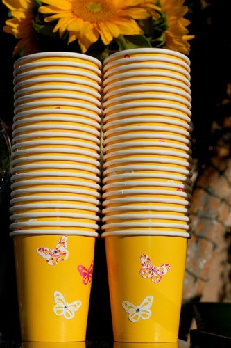 стаканчики в стиле бабочек